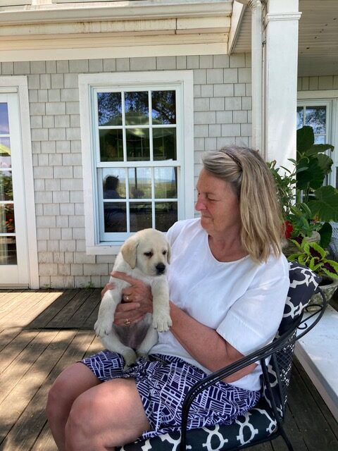 Paige Tilghman and Bean at the Hermitage