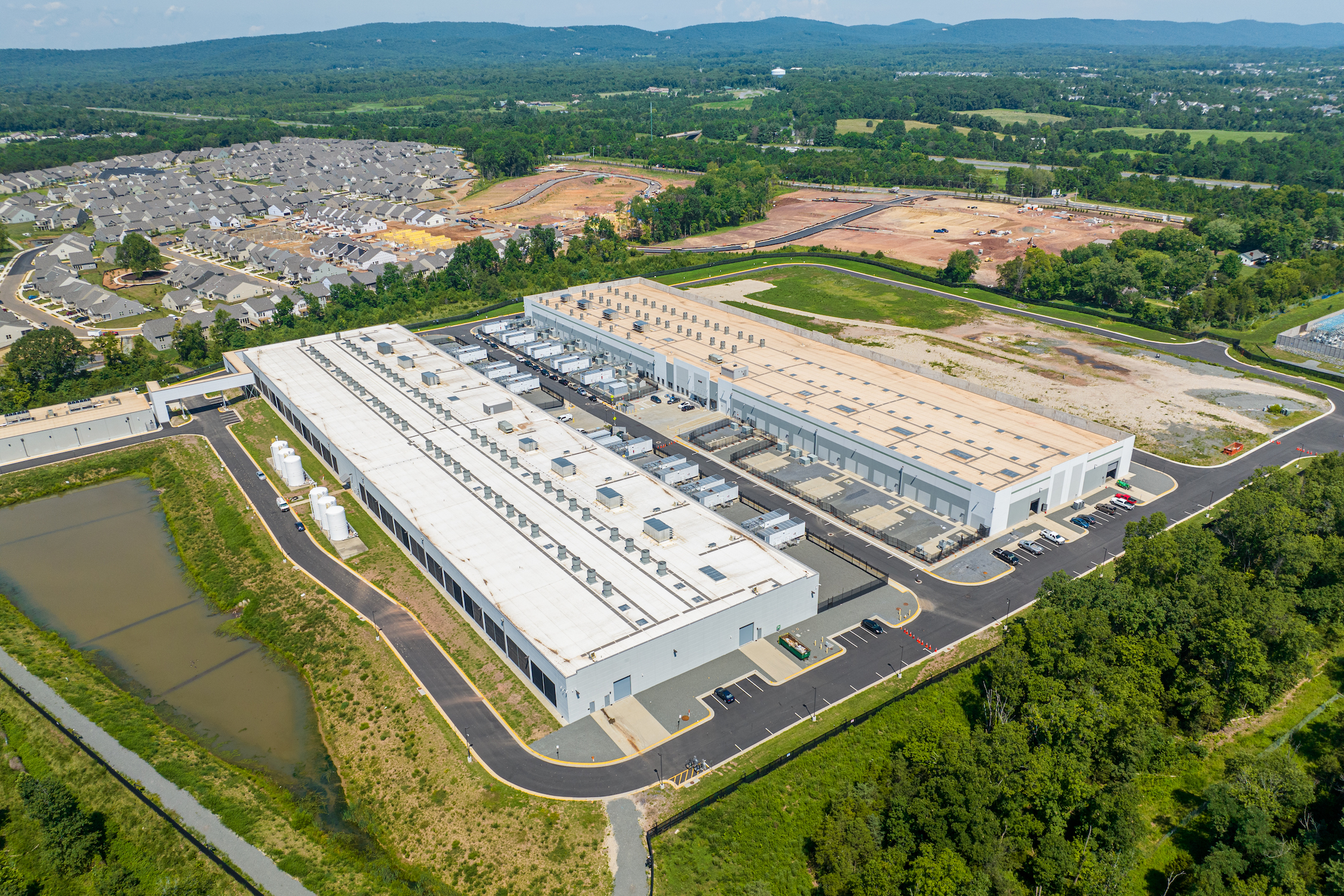 Data center development encroaches on neighborhoods, farmland, and wildlife habitat in northern Virginia. Photo by Hugh Kenny, The Piedmont Environmental Council.